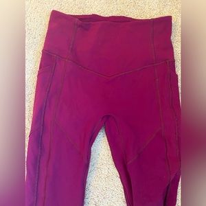 Lululemon all the right places size 4 pink/purple color